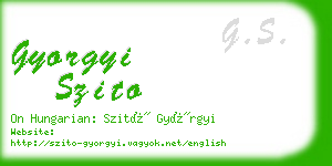 gyorgyi szito business card